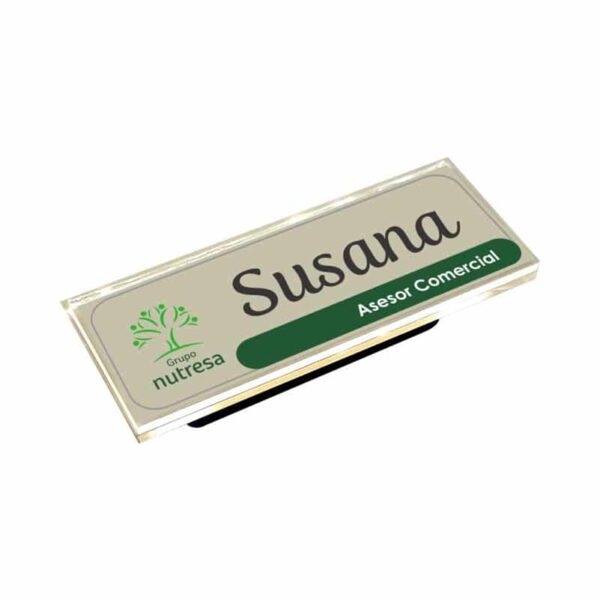 Gafete Acrilico con Iman 7024