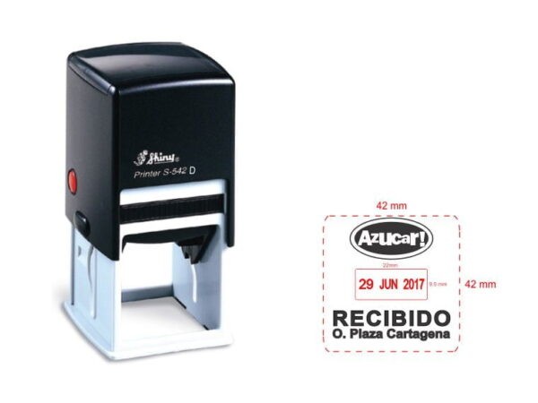 Sello Fechador Shiny S 542D 42 x 42 mm