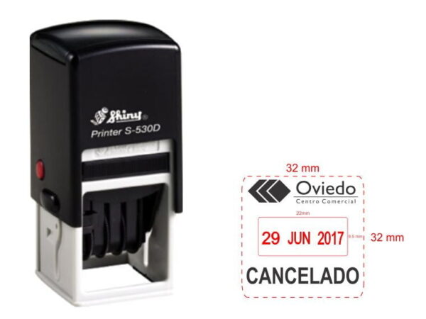 Sello Fechador Shiny S 530D 32 x 32 mm