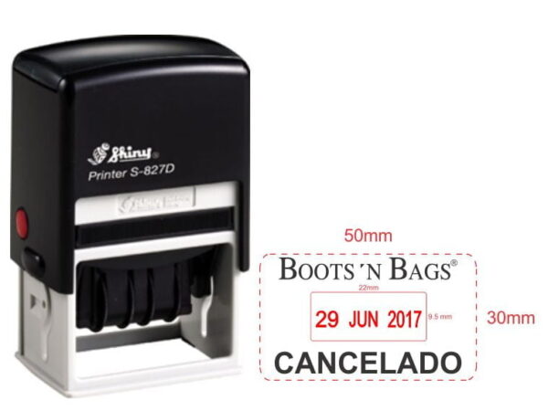 Sello Fechador Shiny S 827D 50 x 30 mm