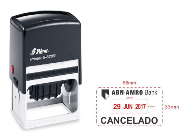 Sello Fechador Shiny S 828D 33 x 56 mm