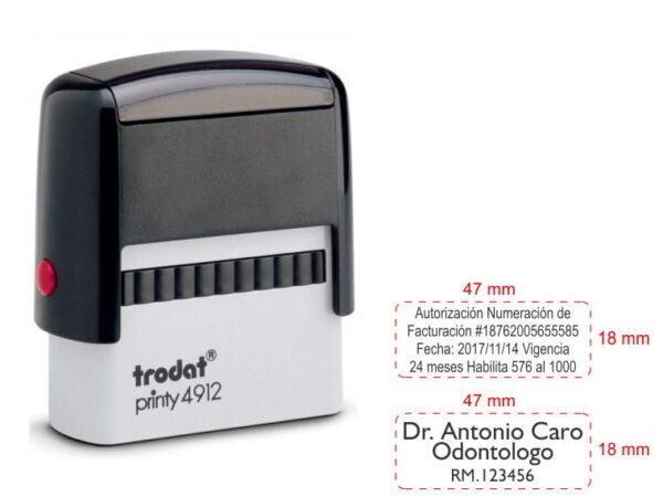 Sello Trodat 4912 Clasico 47 x 18 mm