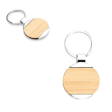 Llavero Metal Bambu Redondo MT-REDO