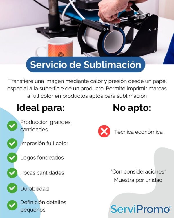 Servicio de Sublimación