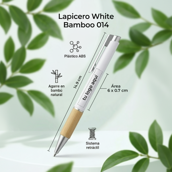 Lapicero White Bambu 014-BL
